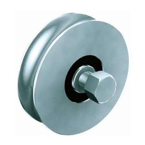 Ferrure Pour Portail Roulant Sur Rail Au Sol 100/25r21 Galet Acier Capacité 400 Kg 2
