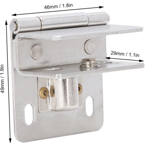 Ferrure pour Porte Vitrée Clip sans Perçage [Acier Inoxydable] Support Clip Cabinet Accessoire Maison 46 x 49 x 29mm