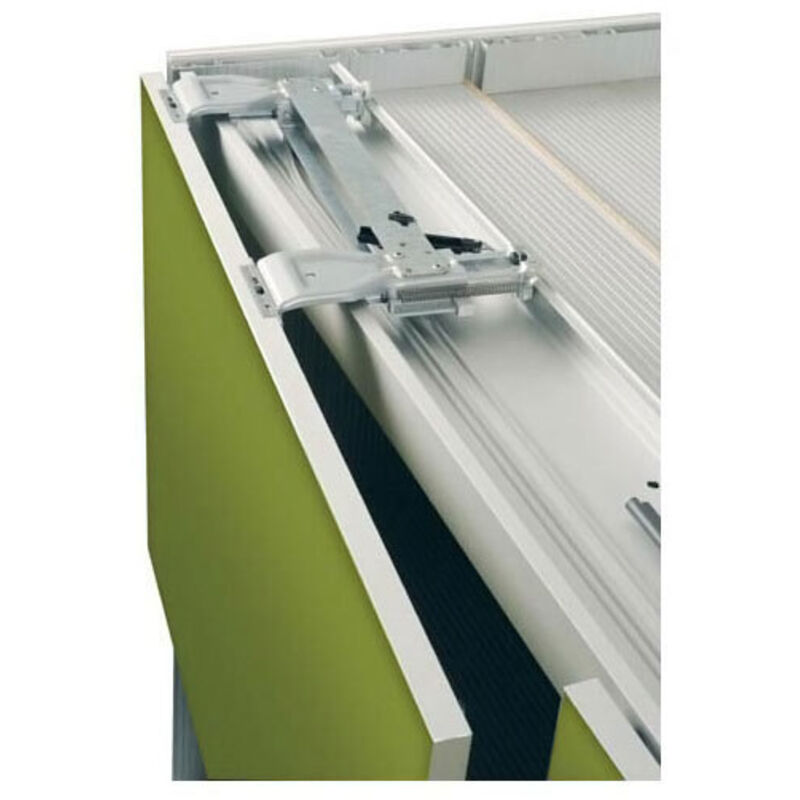 Ferrure pour l'aménagement de meubles haut posés ou suspendus slider s20 - Côte intérieure fixe : 1162 mm - Pour caisson de largeur : 1200 mm