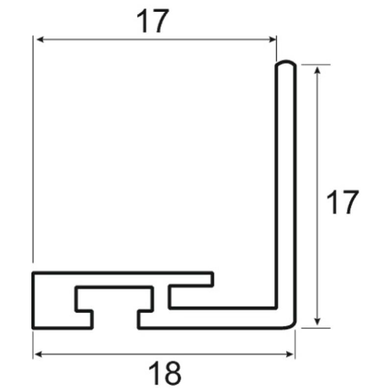 Ferrures Esprit P300-19 et Pro Line P100 pour portes de meubles - Cornières basses - laqué noir - 2M55 - SEED