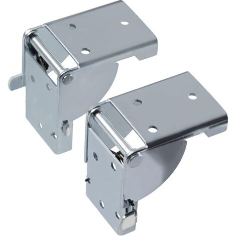 ® Ferrures pliantes pour pieds de table et bancs, 1 paire, en acier zingué, pour pieds de table 38 x 38 mm, produit de qualité pour votre intérieur