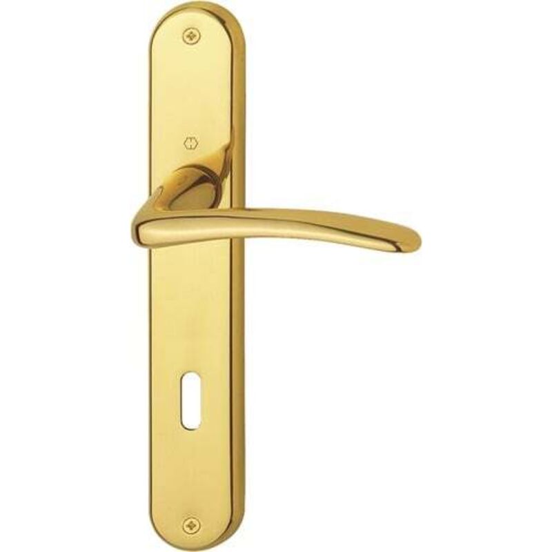 Hoppe - Garniture à plaque longue Istanbul M171/332P ms F71 ob 72mm din g/d - 844234