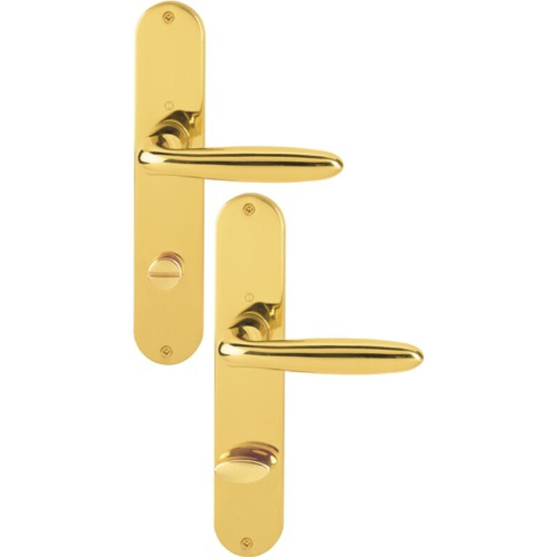 Hoppe - Garniture à plaque longue Verona M151/302 ms F71 sk/ol 78mm din l/r - 2803763