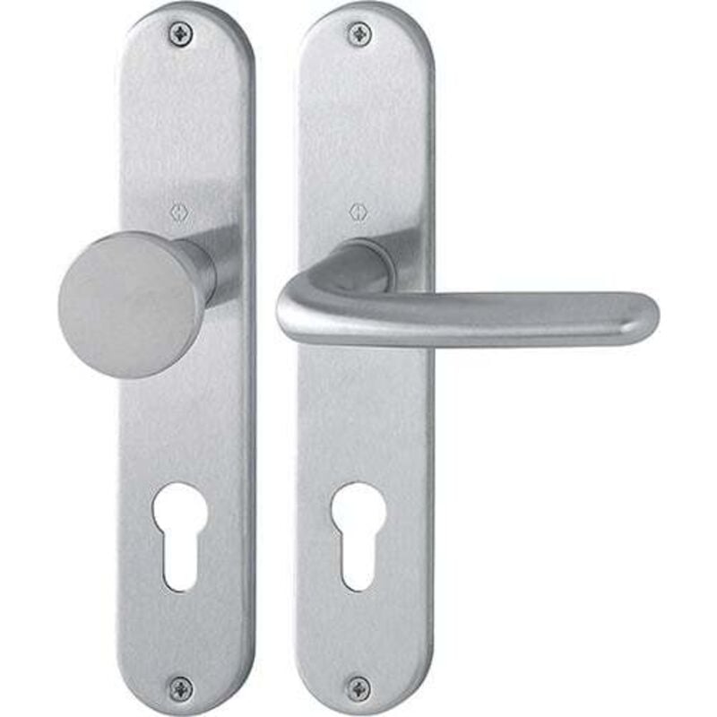 Hoppe - Garniture à plaque longue Cardiff E48/302/1850Z va F69 pz 72mm din l/r - 2423736