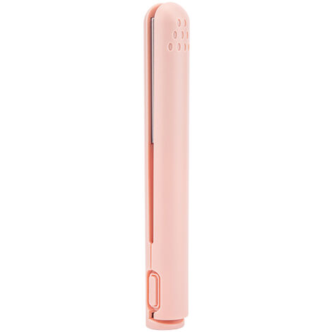 Fers à Lisser Mini USB Portable pour Cheveux Secs, Rose 10W - Outil de Coiffure