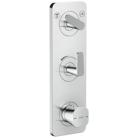 Fertigmontageset AXOR Citterio C Therm.modul UP mit Platte Cube cut chrom
