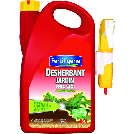 Fertiligene Desherbant Jardin Cours et Allees Pret a l'emploi, 3L