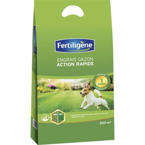 FERTILIGENE Engrais Gazon Action Rapide 3 Jours, 7kg, 200mÂ²