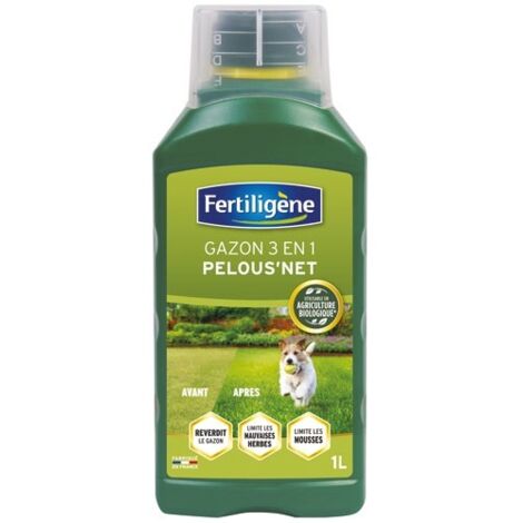 FERTILIGENE - Engrais gazon liquide UAB 3-en-1 Pelous'Net 1 L