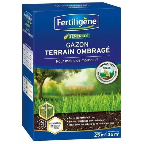 FERTILIGENE Gazon Terrain Ombragé Pour Moins de Mousses - 875 g