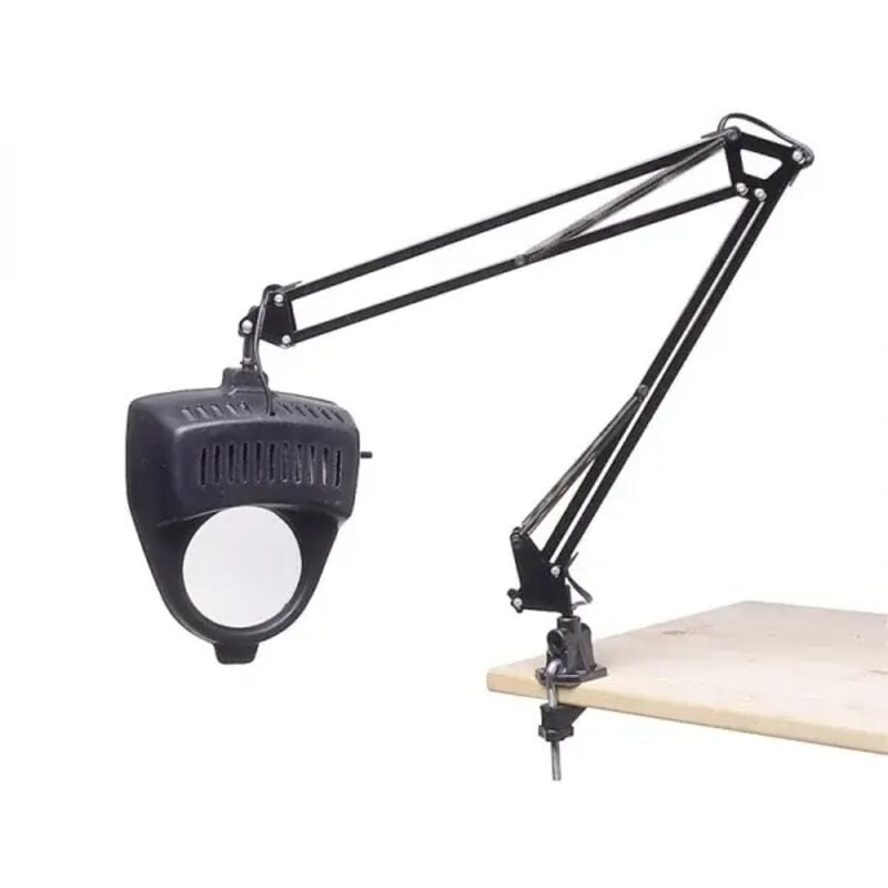 Fervi - 0344 Lampe articulée avec lentille et pince 35 mm