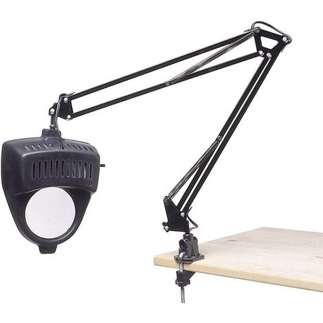 Fervi 0344 Lampada snodata con lente e morsetto 35 mm