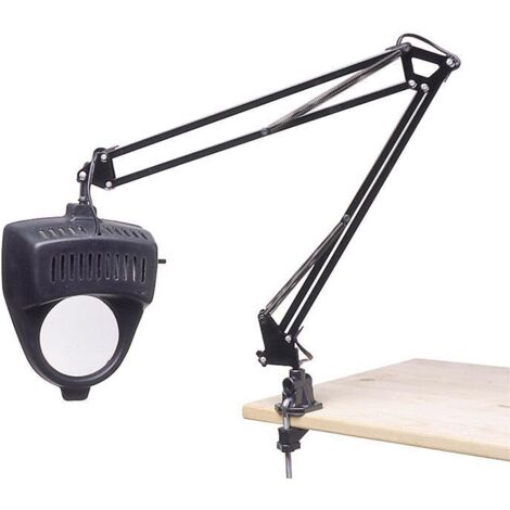 Fervi 0344 Lampe articulée avec lentille et pince 35 mm