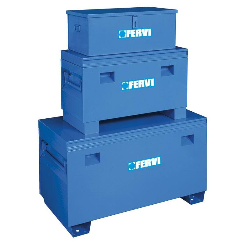 Fervi - Ensemble de 3 coffres a outils en acier 0363