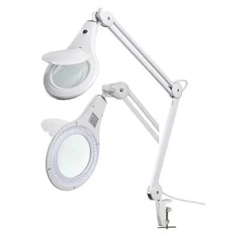 Fervi 0366 Lampada a LED con lente e morsetto 70 mm