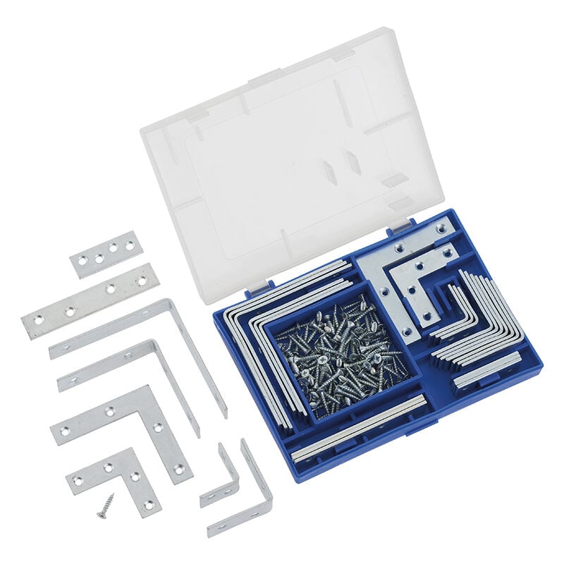 Fervi - Assortiment de cornieres plates avec vis 0468