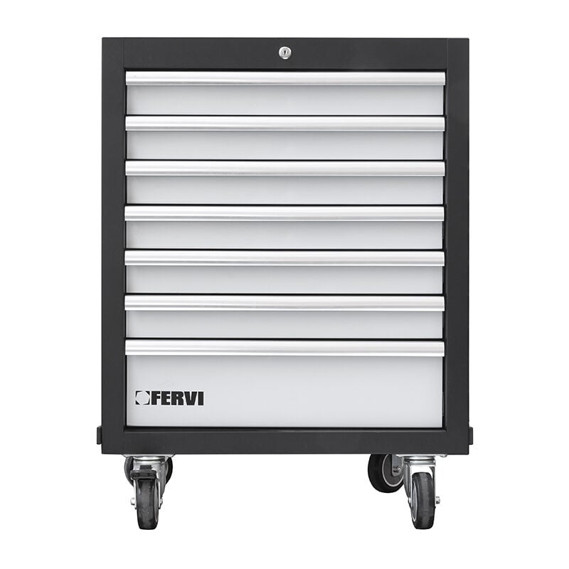 Fervi - Commode trolley avec 7 tiroirs 660x455x860 mm pour atelier a007/16