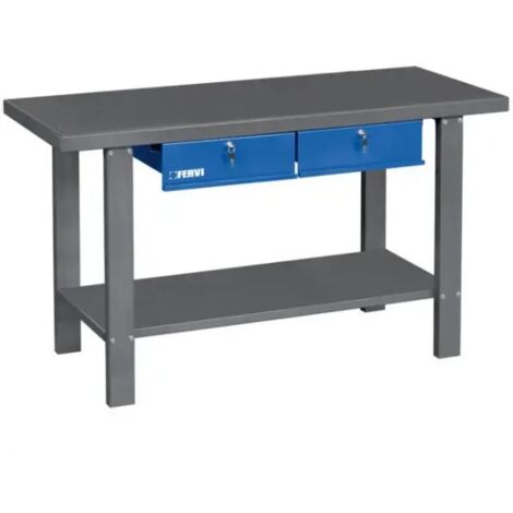 Fervi Banco da Lavoro in Ferro Kit Montaggio 1535x695x220mm con Cassetti