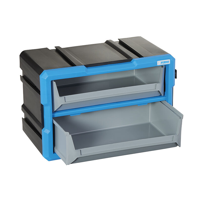 Fervi - Commode modulable avec 2 plateaux amovibles pour atelier