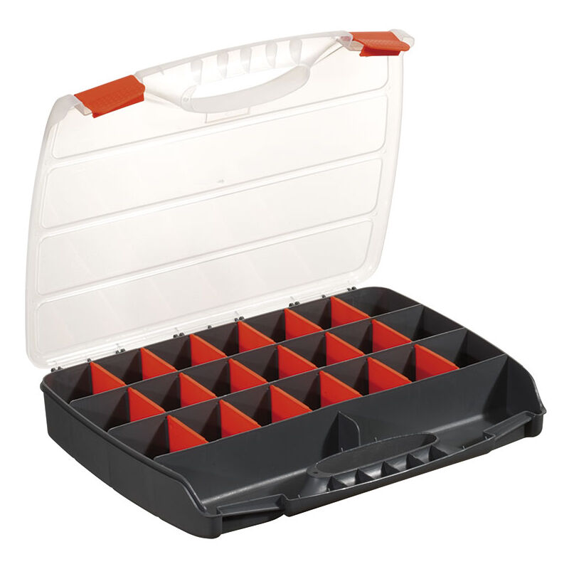 Fervi - Mallette pour petites pieces 21 compartiments amovibles 380x310x60 mm