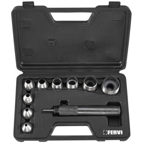 Fervi – Coffret de 9 emporte-pièces mécaniques 5-32 mm – Pour métal et plastique – Découpe précise sans éclats – Outils professionnels