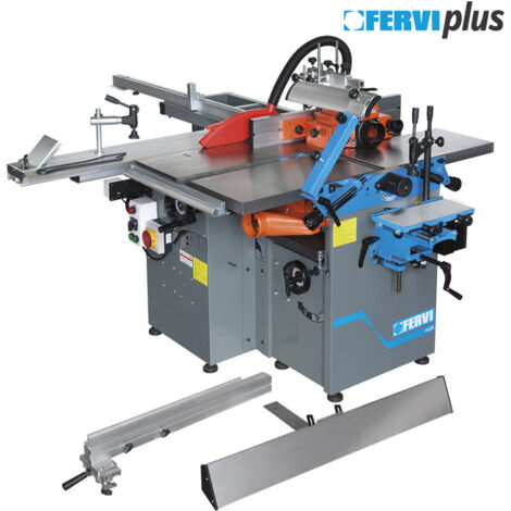 Fervi – Dégauchisseuse-raboteuse 1500W – Diamètre de travail 310mm – Vitesse 4050 tr/min – Table coulissante 1500x840mm – 498