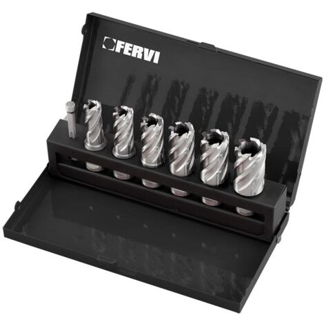 Fervi F011/6 Set de coupes de carottes Weldon 6 Pcs.
