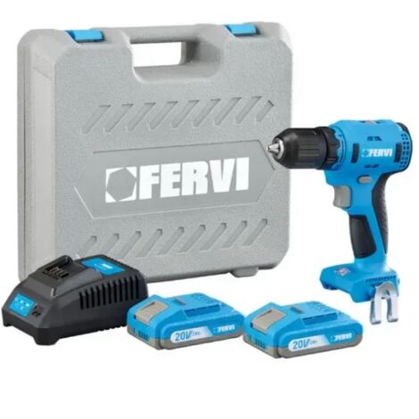 Fervi FB20CD3AB-22B Trapano avvitatore 20V 13mm con 2 Batterie 2Ah