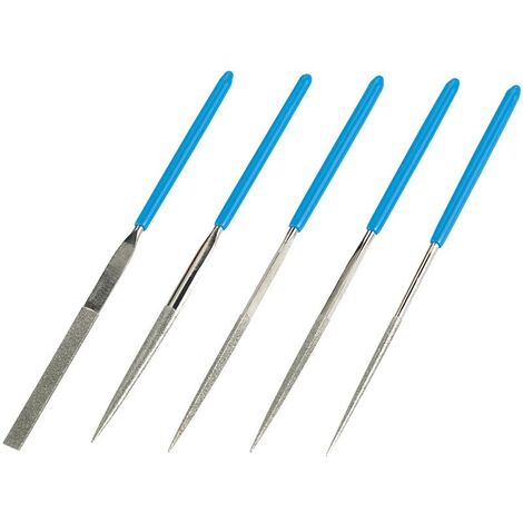 Fervi L012 Serie di 5 lime Diamantate da 180 mm per lavorazioni su acciaio legno