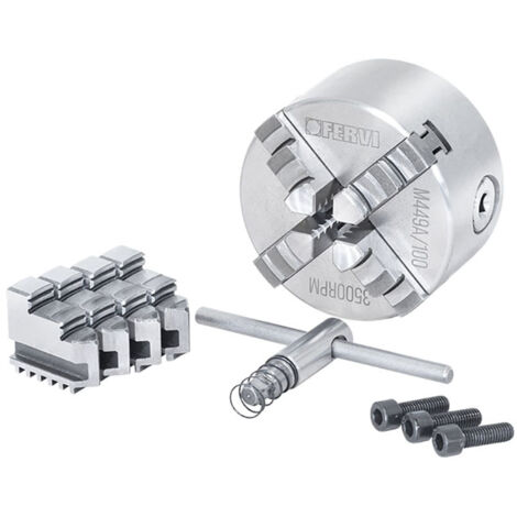 Fervi M449A/100 Mandrino a 4+4 griffe di precisione autocentrante per tornio