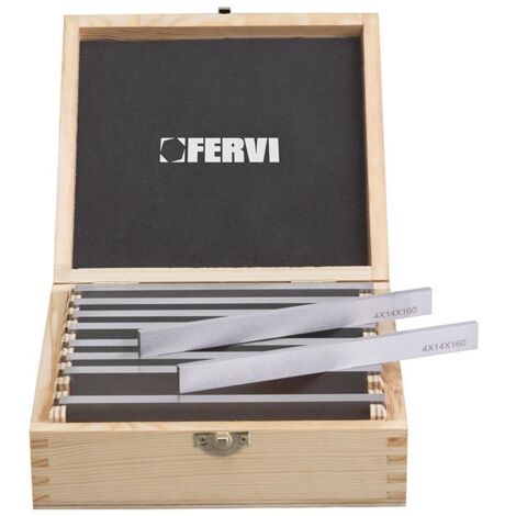 Fervi P015 Jeu de 9 paires de barres parallèles 160 mm acier
