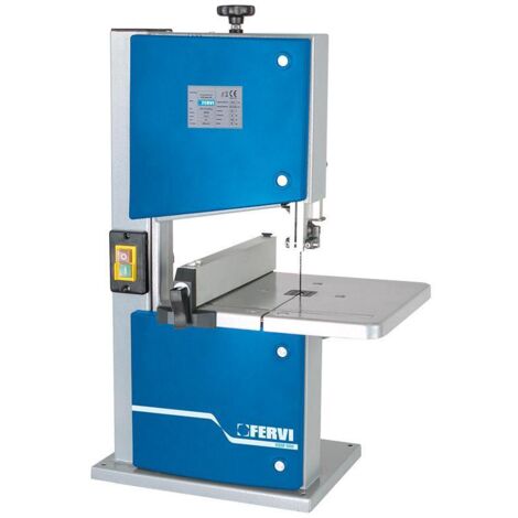 Fervi – Scie à ruban pour bois 230 V – Capacité de coupe 200x80 mm – Vitesse 15 m/s – Table pivotante pour usinage précis