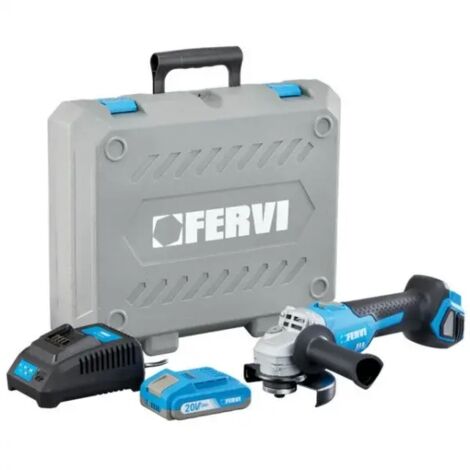 Fervi Smerigliatrice Angolare 125mm 20V Batteria 2AH Motore Brushless