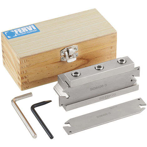 FERVI T091 SET KIT UTENSILI LAME DA TAGLIO PER TORNIO TAGLIARE OUTIL TOUR TORNO
