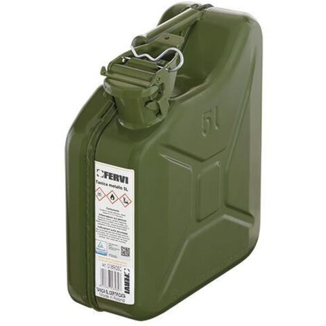 Fervi Tanica Metallo Verde Oliva 5 Litri Omologata Carburante