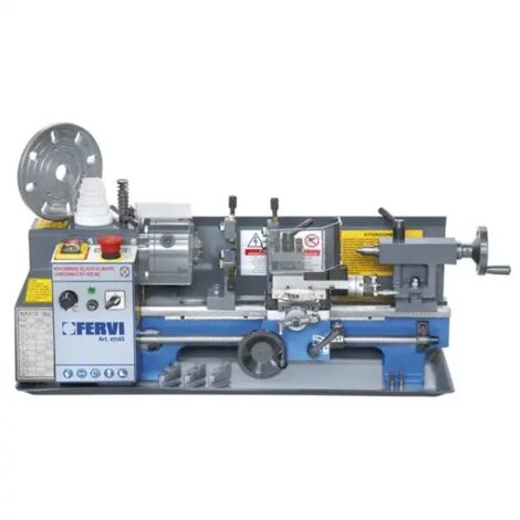 Fervi – Tour à métaux 350 mm avec variateur – Vitesse variable 100-2500 tr/min – Moteur 0,6 kW 230V – Alésage 20 mm – SKU 716S