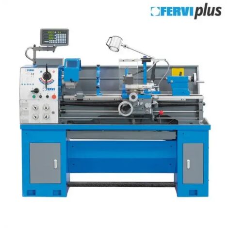 Fervi – Tour à métaux d'établi professionnel 230V – Moteur 1,8 kW – Vitesse 70-2000 tr/min – Alésage broche 51 mm – Pour usinage précis - 230V3A