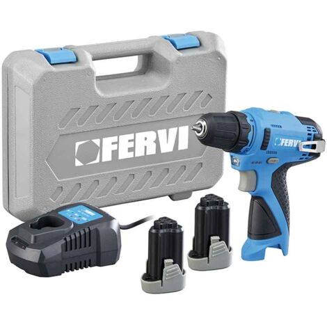 Fervi Trapano Avvitatore 12V 2.0Ah con Blocco Automatico e LED