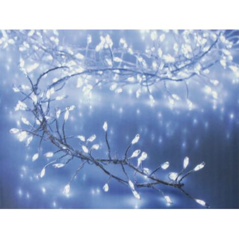Feste, batteriebetriebene Thorn-Girlande mit 100 kaltweißen LEDs, 1,5 m