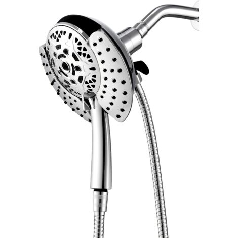 Feste Dusche mit Hochdruck-Handbrause: 2-in-1-Handbrause, Duschformsystem