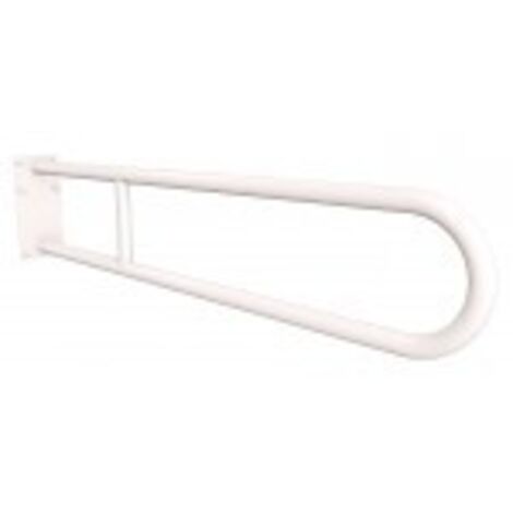 Fester, halbkreisförmiger Griff mit Platte, 85 cm, weiß