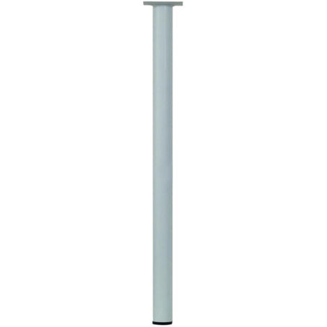 Fester zylindrischer Couchtischfuß aus weiß epoxidbeschichtetem Stahl, 70 cm HETTICH