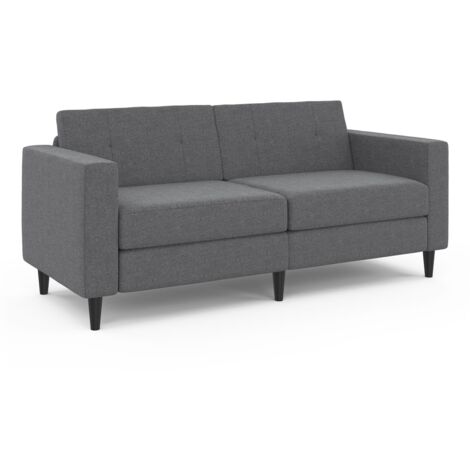 Festes 3-Sitzer-Sofa CALLIE aus anthrazitgrauem Stoff