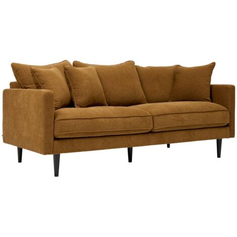 Festes Sofa Candice 3-Sitzer 194x96cm beige - Atmosphera créateur d'intérieur