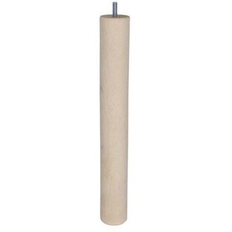 Festes zylindrisches Couchtischbein, Rohbuche, Weiß/Beige, 36 cm Cime