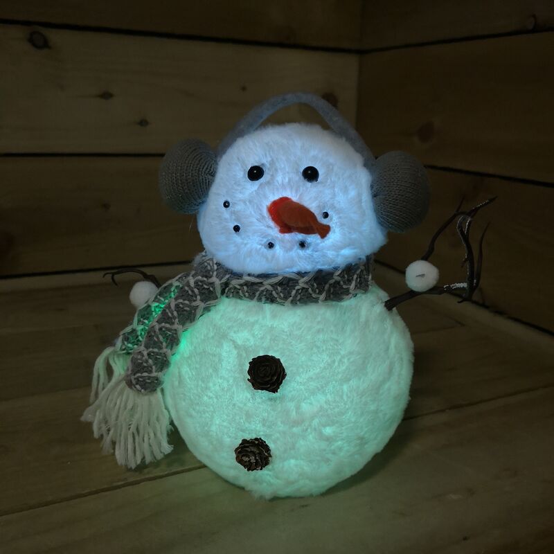 Festive - 26cm Battery Operated Christmas Lit Colour Changing Snowman