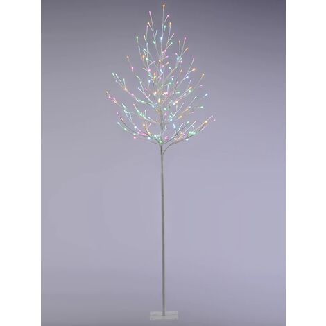 Festive Indoor or Outdoor Christmas Aurora Multi Coloured Led Twig Tree - 180cm