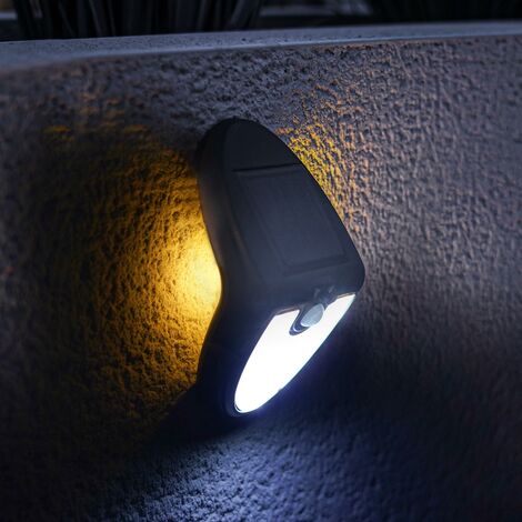 Festive Lights 12.5cm Solar Power Outdoor PIR Motion Sensor Welcome Wall Security Light