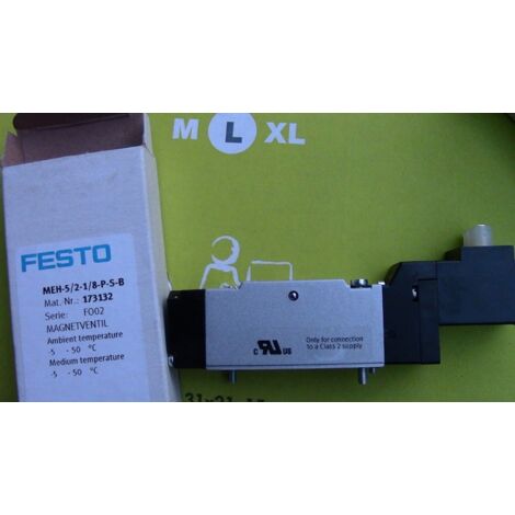 FESTO MEH-5/2-1/8 P-S-B Electrovanne Pneumatique 24V DC MAGNETVENTIL 173132