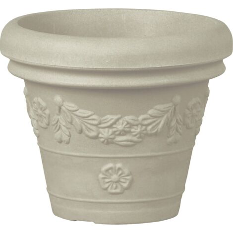Festonato Pflanztopf  60 cm - Helles Khaki